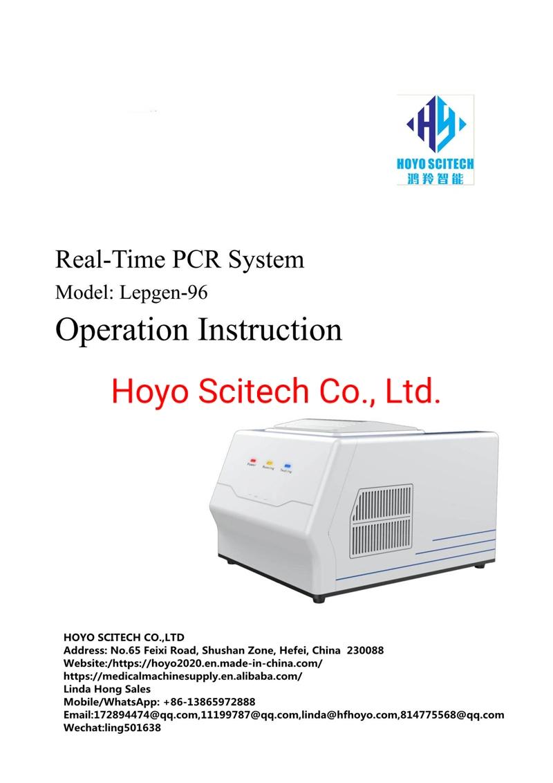 Rapid Real Time PCR Test Real-Time PCR System PCR Real Time Machine