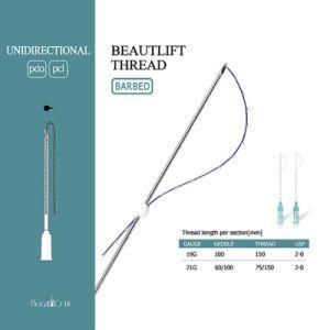 Beautlift 21g 60/100mm Skin Barbed Thread Face Pcl Pdo Lifting Thread