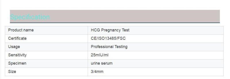 Pregnancy Tests Strip HCG Blood Test Kit