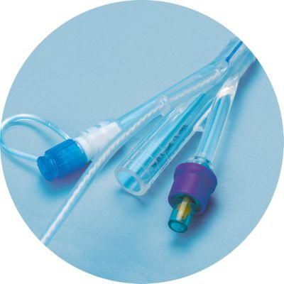 4 Way Silicone Foley Catheter with Temperature Probe / Sensor