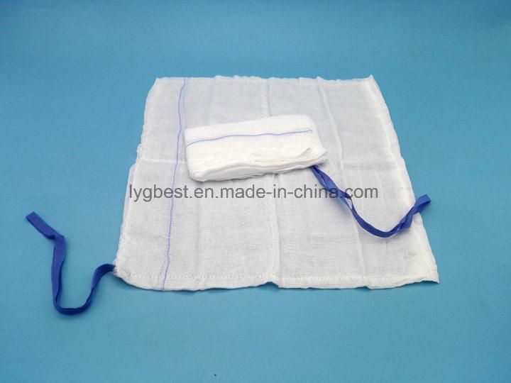 100% Cotton Absorbent Medical Gauze Lap Sponge with or Without X-ray