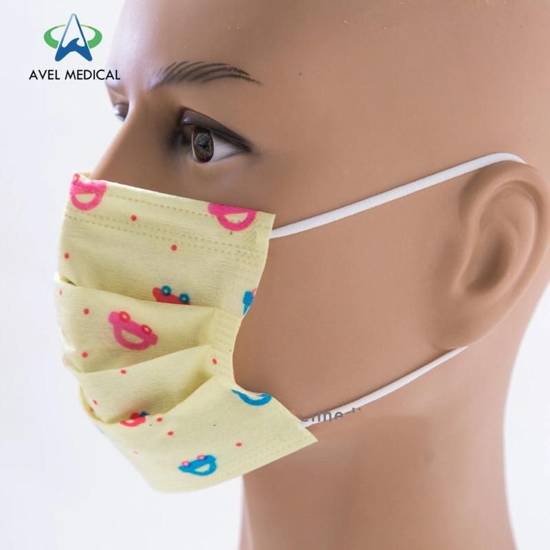 Hot Selling 3 Ply Disposable Non-Woven Protective Children Kids Face Mask Child Safety Use