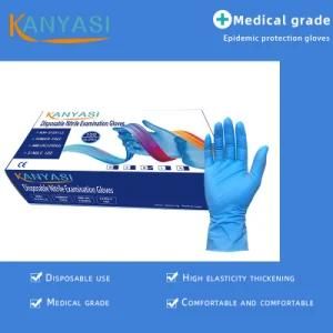Factory Price Blue Kitchen Lab Blue Pure Nitrile Gloves Non-Medical Black Tattoo Nitrile Gloves