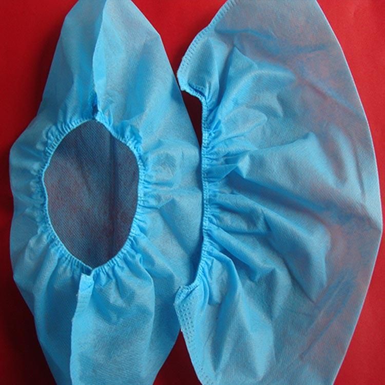 Disposable Non Woven Shoe Covers Blue Color Non-Woven Boot Cover