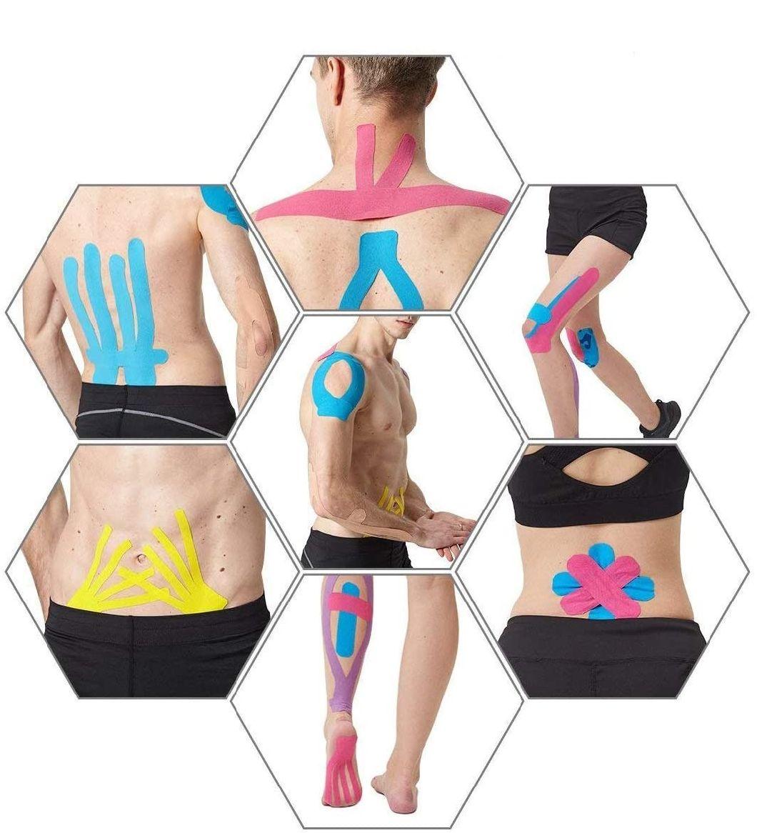 Kinesiology Tape Pre Cut with Cotton/ Synthetic/ Nylon