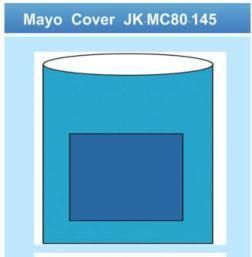 Mayo Cover of Blue/Green PE Cast Film 80*145cm/ Disposable Sterile Surgical Drape