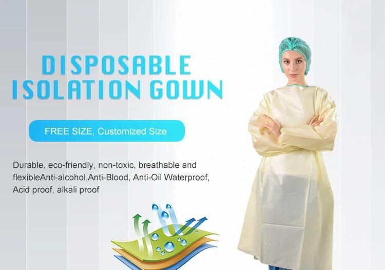 Hot Nurse Apron Uniform Disposable Medical Surgical Gown/Doctor Gown Isolation Gown with CE ISO