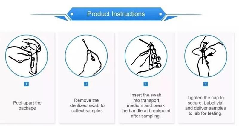 Analysis Sample Collection Swab Kit /Vtm Transport Medium Tube Kit with Swab