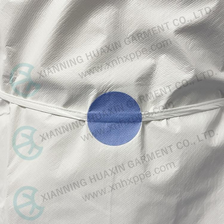 Tg Type Pb4b AAMI Level 3 Taped Seam White Microporous Disposable Protective Apron Surgical Gown Waterproof Medical Use Isolation Gown