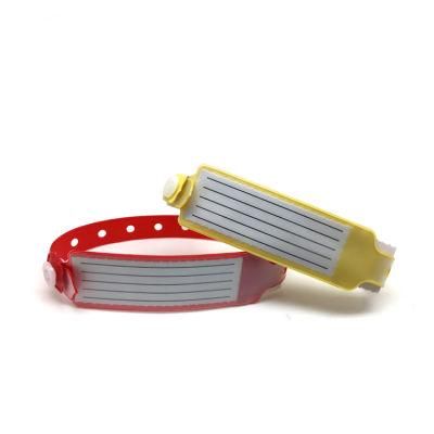 6060A Custom Insert Medical PVC Hospital Patient ID Wristbands