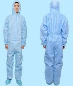 Protective Disposable High Quality PP Coverall with Hood and Shoe Cover