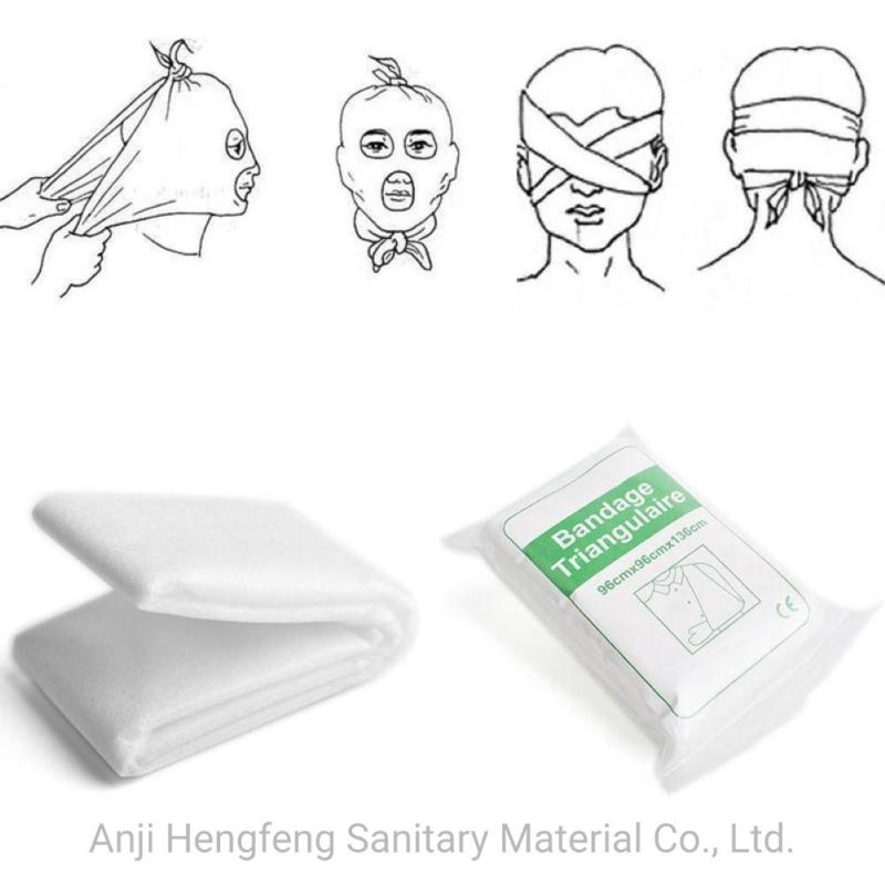 Chinese Manufacturer Direct Sale First Aid Kit Accessories Nonwoven First Aid Triangular Bandage