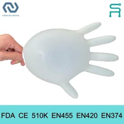 Powder Free Disposable Latex Gloves with FDA CE 510K En455