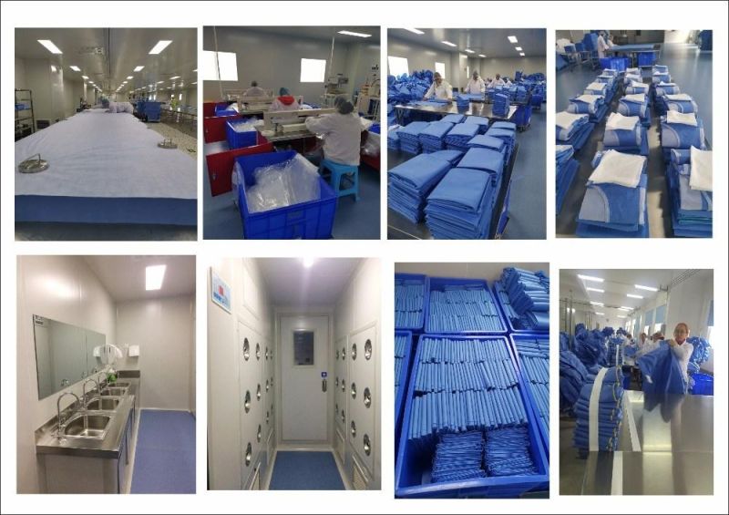 Disposable Patient Gown Single Layer SBPP or 3-Layer SMS Sleeveless Hospital Patient Uniform Clinic Nonwoven