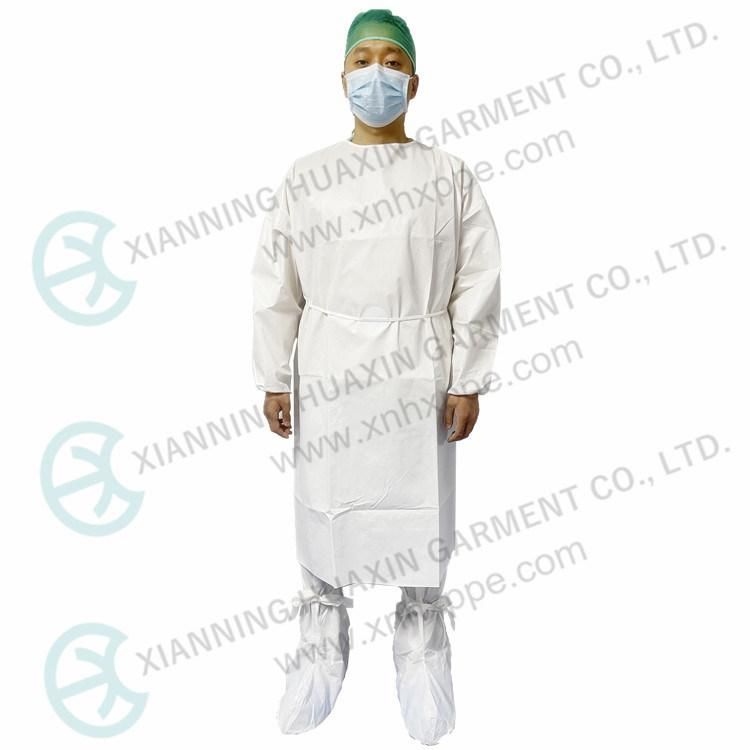 CE Certified Microporous Surgical Gown Disposable Type6 Isolation Gown with Elastic Cuff