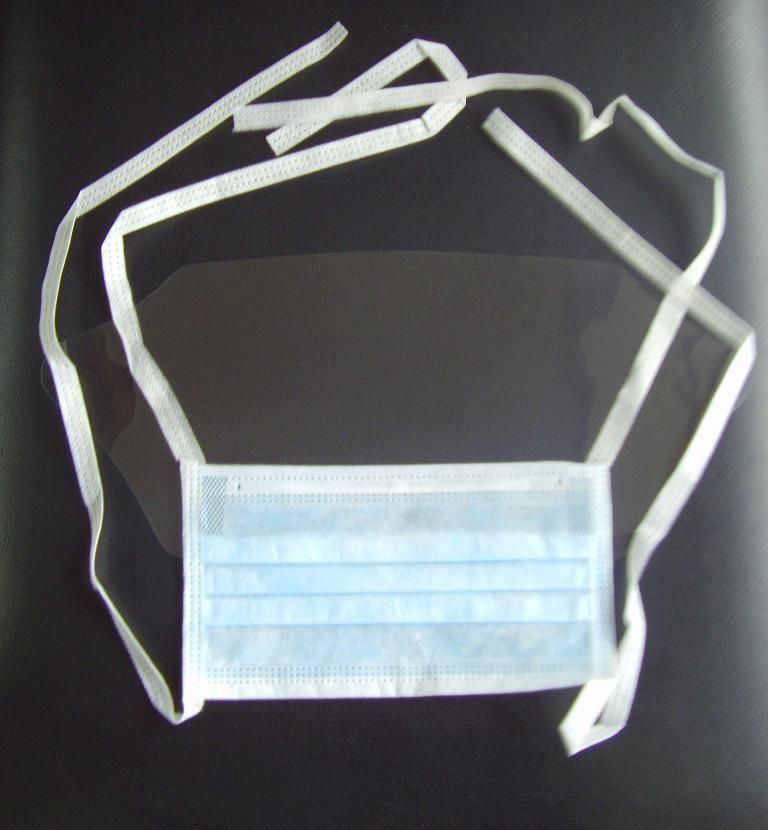 Disposable Non Woven 3 Ply Medical Face Mask with Shield CE Approved