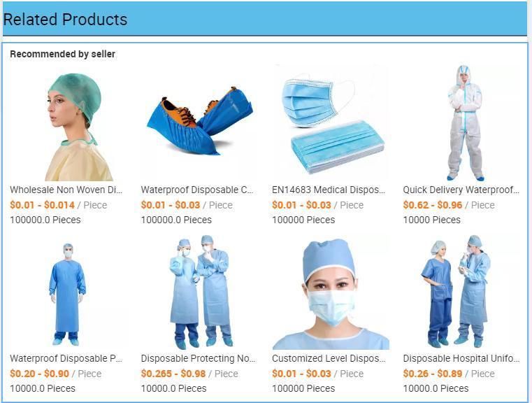 Disposable Nonwoven PP SMS Lab Coat for Hospital Medical