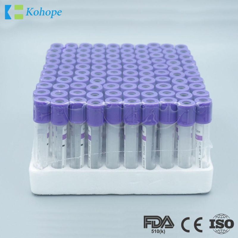 Medical Disposable Vacuum Blood Collection Tube, High Quality Vacuum Tube for Hospital, Color Code Cap