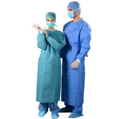 Four Ties Disposable Reinforced SMS Sterile Surgical Gown