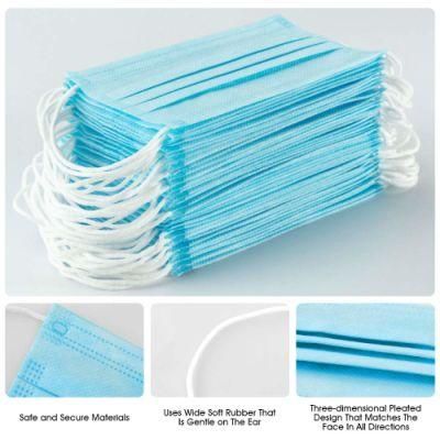 3 Layer Disposable Procedure Surgical Masks Skin Friendly with High Density Filter Paper