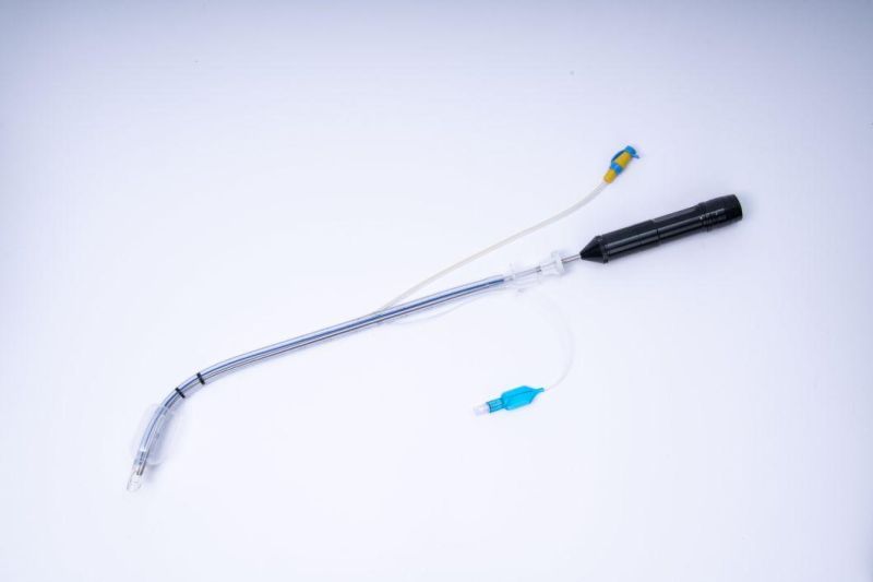 Endotracheal Tube Red Light Design Medical Disposable Endotracheal Tube Intubation Light Stylet with Suction Catheter