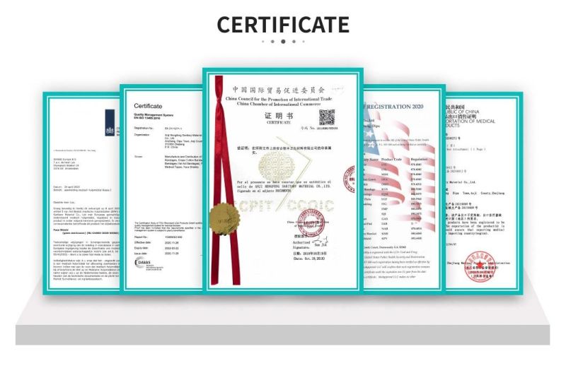 Mdr CE Approved Red Line Hemostasis Dressing Cotton Crepe Bandage Accepting OEM