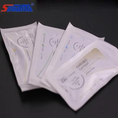 Cheapest Factory Directly Sell CE Approval Non Absorbable Polyester Braided Surgical Sutures with Needles