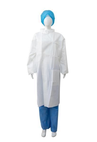 Disposable Nonwoven Spp Lab Coat Visitor Coat