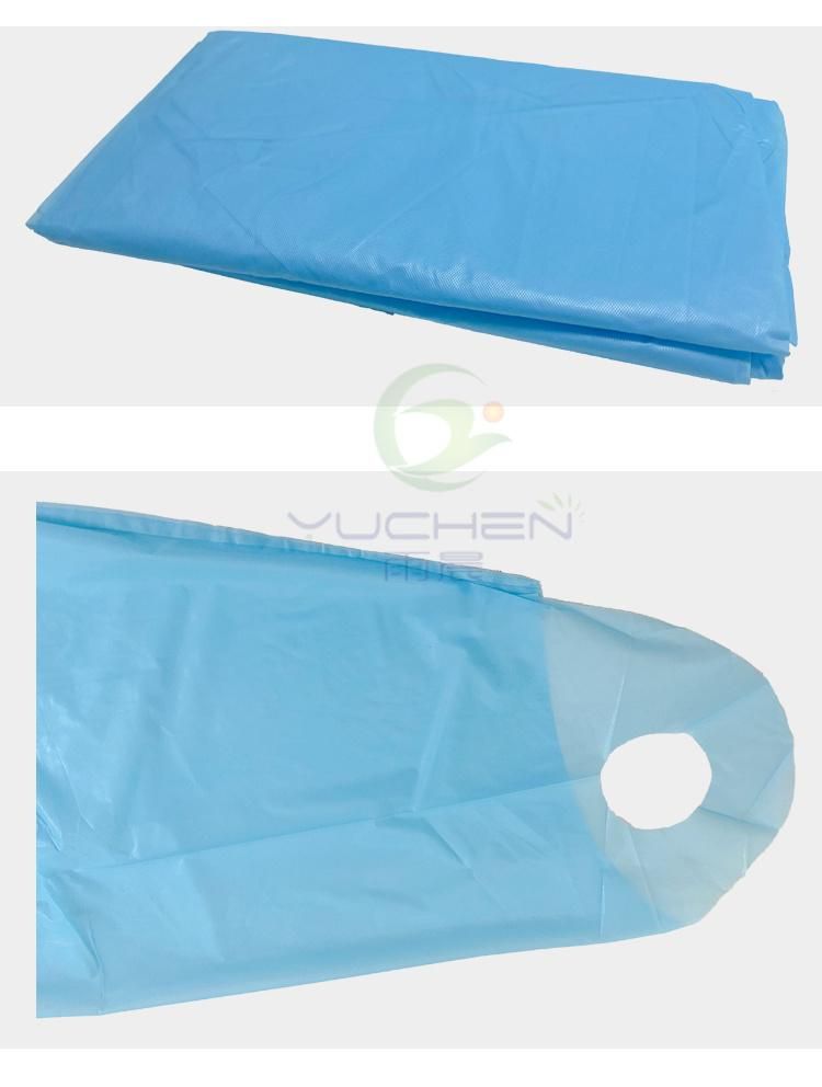 Disposable Isolation CPE Plastic Gown 50gram/PC Factory Direct Sale