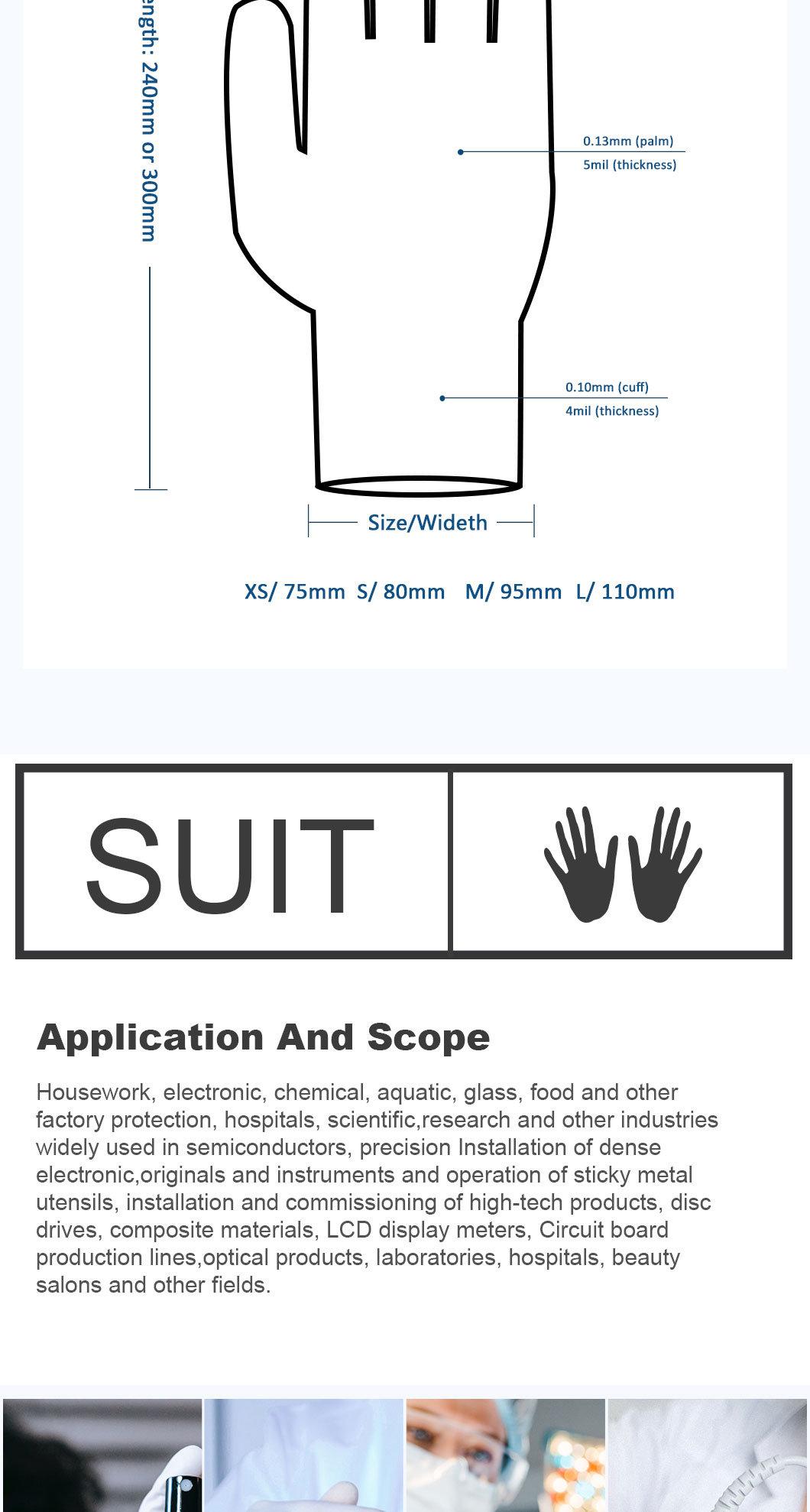 Latex Gloves Powder Free Food Latex Gloves Disposable Latex Gloves, Medical Disposable Non Sterile Natural Rubber Gloves