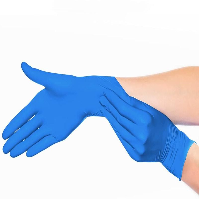 Different Colors Powder Free Blue Disposable Vinyl Gloves