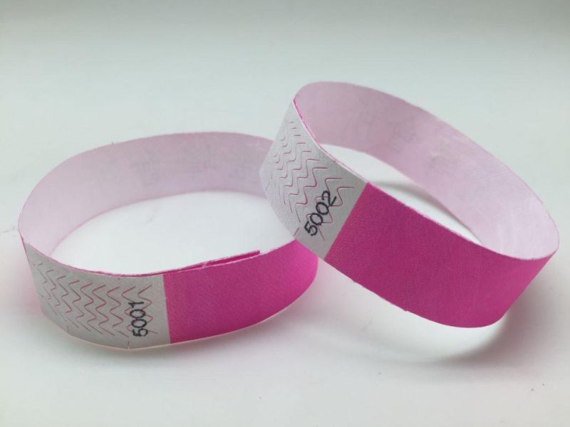 20mm Width Wristbands Tyvek Bracelet ID Band