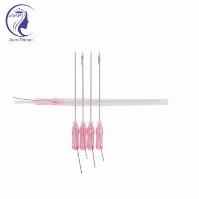 CE Korean Medical Absorbable Suture V Line Face Lift Sharp / L Type Needle 19g 100mm Cog 3D Beauty Face Lifting Pcl Pdo Thread