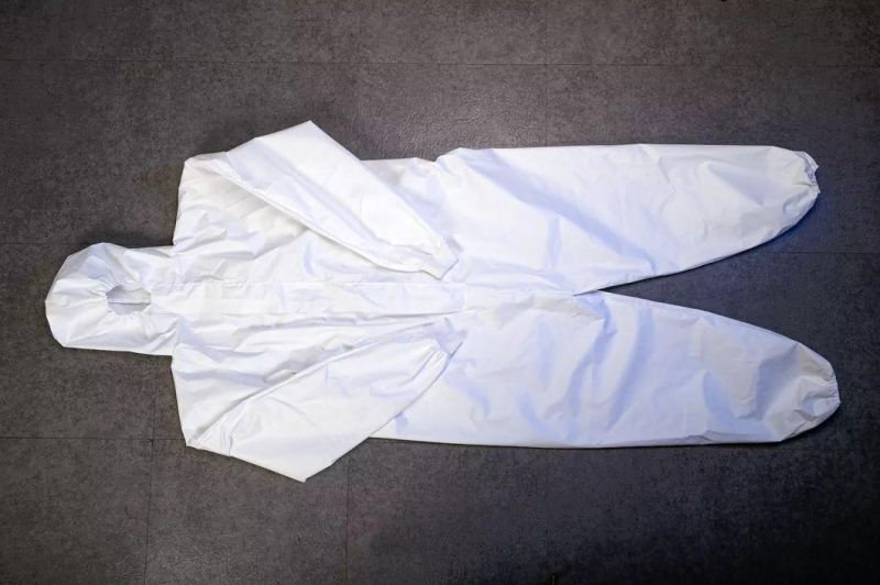 Disposable Medical Isolation Coverall, 60g PP Material, En14126 Standard