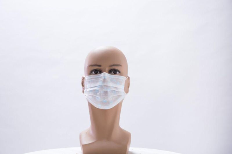 White Disposable 3ply Nonwoven Face Mask with Earloop