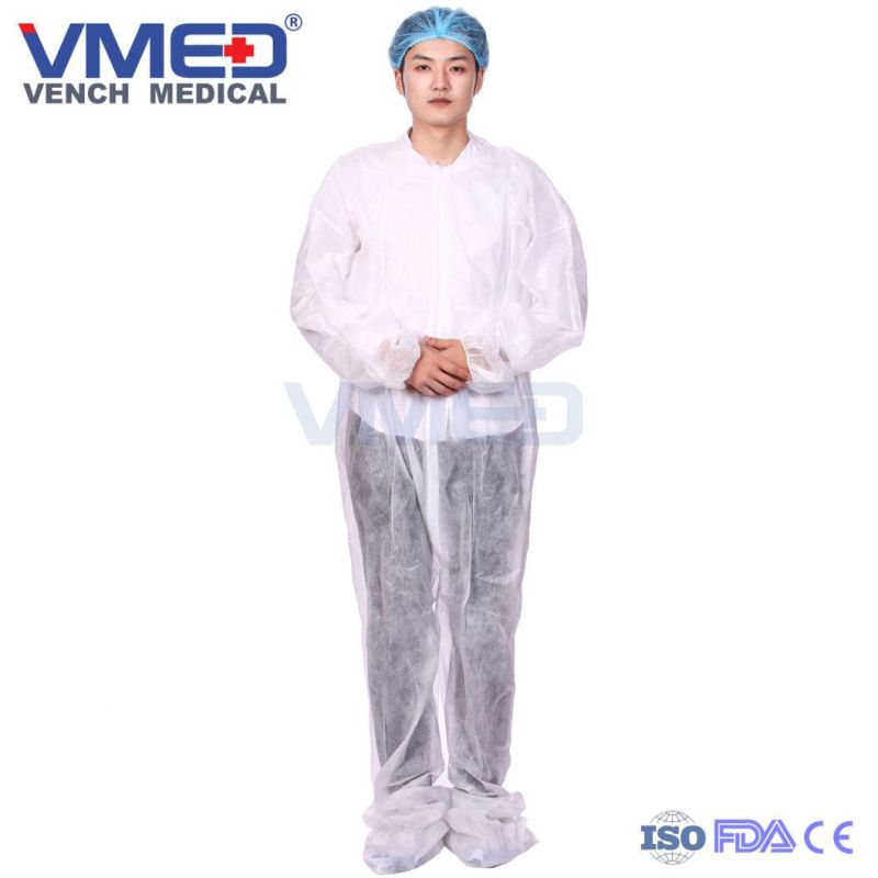 Nonwoven Disposable Protective Medical Coverall with Boots for Doctor