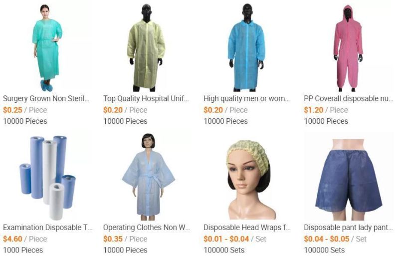 Waterproof Oilproof Disposable Surgical Isolation CPE Gowns with Thumb Loop