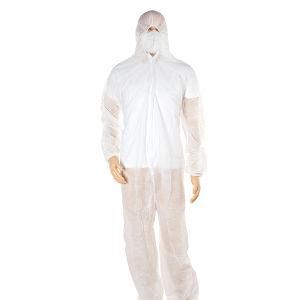 White Protective Coverall Gown PP PE Isolation Gown