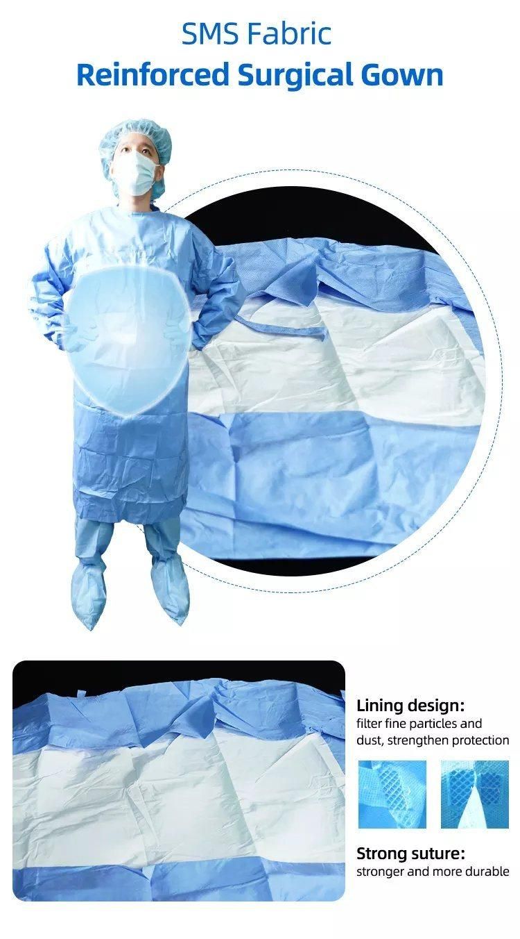 Disposable Isolation Gown and Cap AAMI Level 3 Surgical PPE Virus Protective Clothing