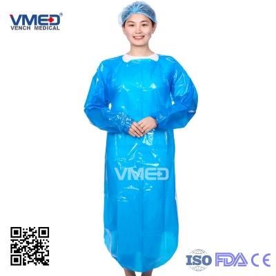 Disposable Cleanroom Garments CPE Gown for Dust Proof