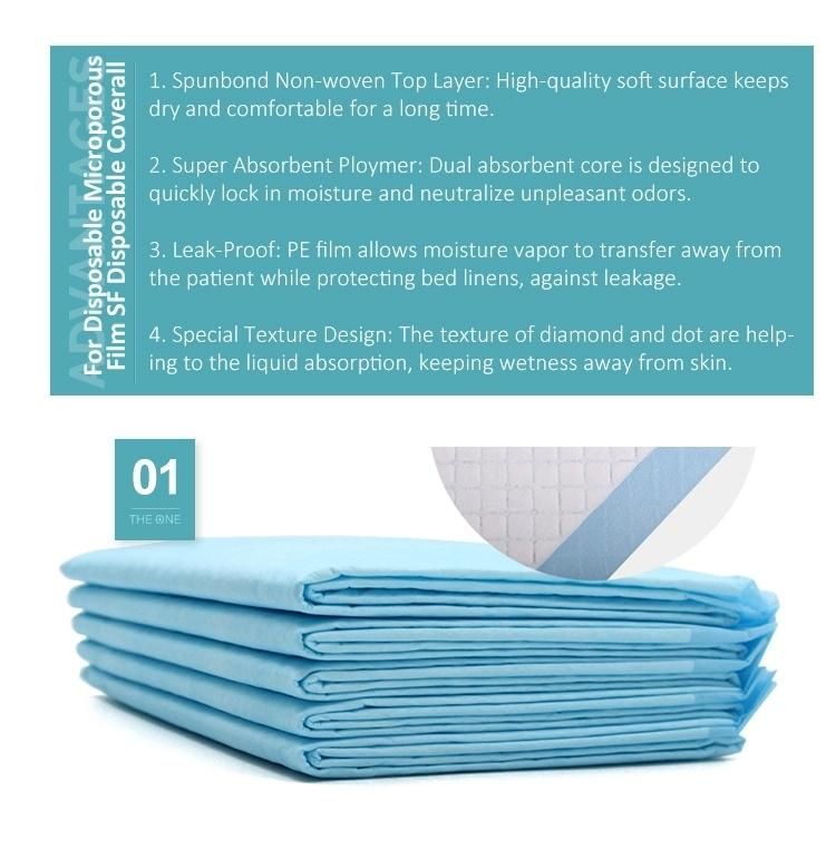 Hot Selling Medical Hospital Disposable 40X60 60X90 Absorbency Incontinence Underpad