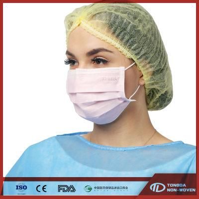 Non Woven Material Disposable Surgical Face Mask 3 Ply Medical Surgical Earloop Non-Woven Face Mask