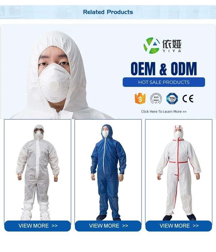 Disposable Fuild Resistant Protectively Suite Chemical Clothing Coverall for Indutrial Use