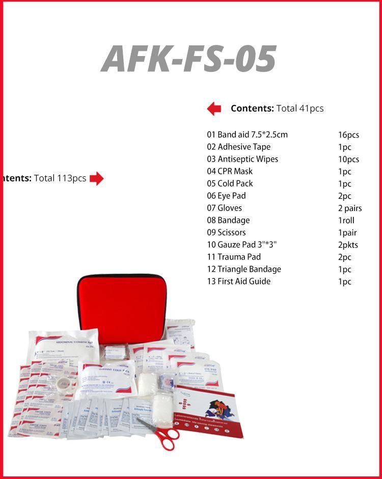 2021 Customized Personal and Gift First Aid Kit for Medical Widely Use Emergency Sports, Office, Home Mini First Aid Kit