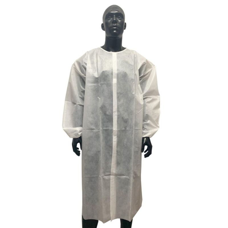 Disposable Non Woven Waterproof PP/SMS/Microporous Lab Coat