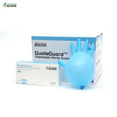 Gusiie Powder Free Disposable Medical Examination Nitrile Glove Examination Disposable Large Black Nitrile Glove Powder Free Gloves