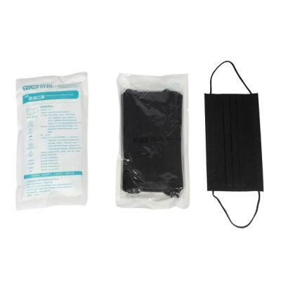 Non-Woven Disposable Protective Face Mask Black Color