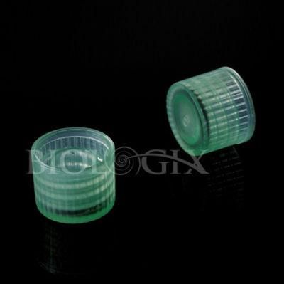 PP Material Screw Cap with O-Ring-Green with Assorted No Steril