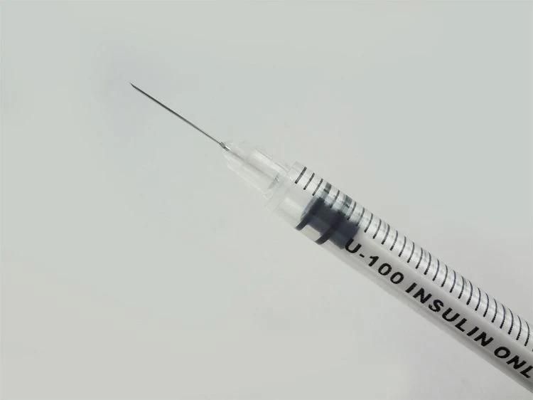 Medical Steroid Irrigation Insulin Syringe with Hypodermic Fixed Needle