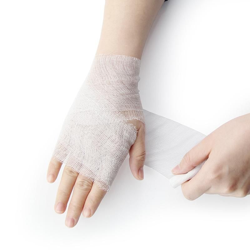 OEM Size Bleached Elastic Gauze Bandage Conforming First Aid PBT Bandage